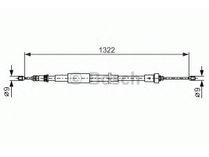 BOSCH 1 987 482 385 trosas, stovėjimo stabdys 
 Stabdžių sistema -> Valdymo svirtys/trosai
82 00 270 182, 82 00 673 258
