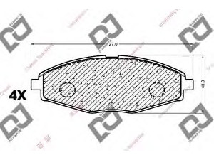 DJ PARTS BP1110 stabdžių trinkelių rinkinys, diskinis stabdys 
 Techninės priežiūros dalys -> Papildomas remontas
96273708, 96281945, 96288628, 96316582