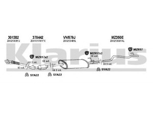 KLARIUS 931099U išmetimo sistema 
 Išmetimo sistema -> Išmetimo sistema, visa