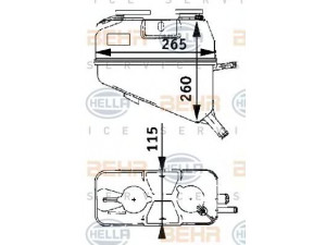 HELLA 8MA 376 705-321 išsiplėtimo bakelis, aušinimo skystis
1768541, 5 534 013 08