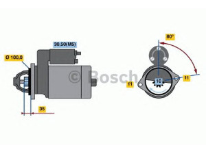 BOSCH 0 001 223 505 starteris 
 Elektros įranga -> Starterio sistema -> Starteris