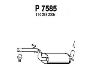 FENNO P7585 vidurinis duslintuvas 
 Išmetimo sistema -> Duslintuvas
1T0253209E