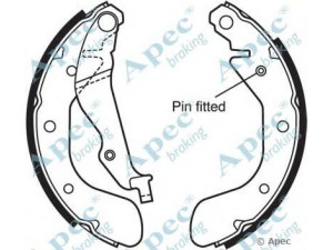 APEC braking SHU690 stabdžių trinkelė 
 Stabdžių sistema -> Būgninis stabdys -> Stabdžių įdėklas/ trinkelė
93740251, 93740252, S4520007, S4520008