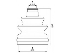 OPEN PARTS SJK7133.00 gofruotoji membrana, kardaninis velenas 
 Ratų pavara -> Gofruotoji membrana
0374094, 0374101, 1603178, 374094