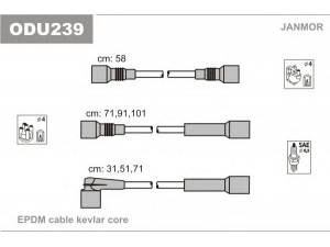 JANMOR ODU239 uždegimo laido komplektas 
 Kibirkšties / kaitinamasis uždegimas -> Uždegimo laidai/jungtys
1612525, 90392649