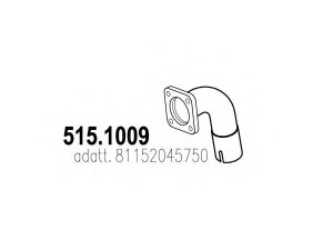 ASSO 515.1009 išleidimo kolektorius 
 Išmetimo sistema -> Išmetimo vamzdžiai
81152045750