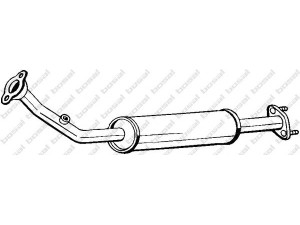 BOSAL 142-101 priekinis duslintuvas 
 Išmetimo sistema -> Duslintuvas
17401-87409, 17401-87415