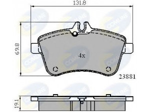 COMLINE CBP01723 stabdžių trinkelių rinkinys, diskinis stabdys 
 Techninės priežiūros dalys -> Papildomas remontas
1694200120, 1694200820, 169420082028