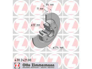 ZIMMERMANN 470.2421.00 stabdžių diskas 
 Dviratė transporto priemonės -> Stabdžių sistema -> Stabdžių diskai / priedai
7701 472 838, 7701 713 008, 8200 367 094