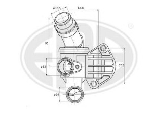 ERA 350312 termostatas, aušinimo skystis 
 Aušinimo sistema -> Termostatas/tarpiklis -> Thermostat
06D 121 111 G