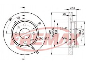 FREMAX BD-1072 stabdžių diskas 
 Stabdžių sistema -> Diskinis stabdys -> Stabdžių diskas
2110 3501 070