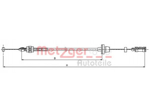 METZGER 1403.7 akceleratoriaus trosas 
 Kuro mišinio formavimas -> Karbiuratorius, sistema -> Valdymo sąsajos/amortizatorius/kameros
7749741
