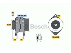 BOSCH 0 986 046 371 kintamosios srovės generatorius 
 Elektros įranga -> Kint. sr. generatorius/dalys -> Kintamosios srovės generatorius
23100 0F610, LR 170-741