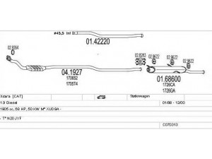 MTS C070313001259 išmetimo sistema 
 Išmetimo sistema -> Išmetimo sistema, visa