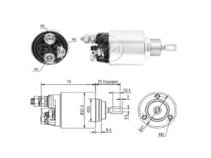 ERA 227034 solenoidinis jungiklis, starteris 
 Elektros įranga -> Starterio sistema -> Solenoidinis jungiklis
77362580