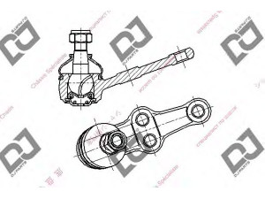 DJ PARTS DB1284 atramos/vairo trauklė 
 Ašies montavimas/vairavimo mechanizmas/ratai -> Sujungimai -> Atramos/vairo trauklė
40160-01A25, 40160-A03G0, 40160-A06G0