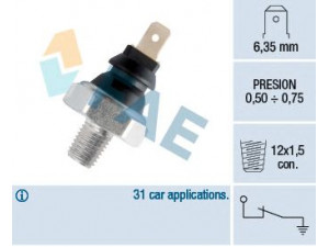 FAE 11430 alyvos slėgio jungiklis 
 Variklis -> Variklio elektra
22179T, SA-78173060