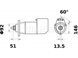 MAHLE ORIGINAL MS 481 starteris