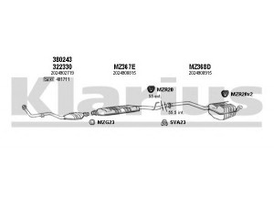 KLARIUS 600486U išmetimo sistema 
 Išmetimo sistema -> Išmetimo sistema, visa