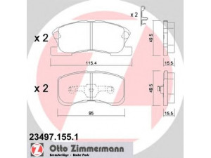 ZIMMERMANN 23497.155.1 stabdžių trinkelių rinkinys, diskinis stabdys 
 Techninės priežiūros dalys -> Papildomas remontas
0449197201, 0449197201000, 0449197205
