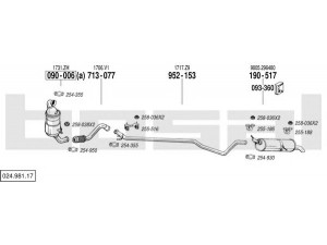 BOSAL 024.981.17 išmetimo sistema 
 Išmetimo sistema -> Išmetimo sistema, visa
