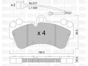 METELLI 22-0653-0K stabdžių trinkelių rinkinys, diskinis stabdys 
 Techninės priežiūros dalys -> Papildomas remontas