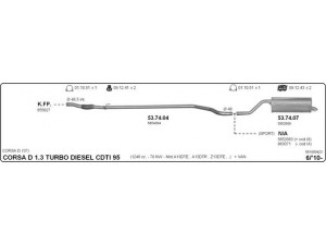 IMASAF 561000423 išmetimo sistema 
 Išmetimo sistema -> Išmetimo sistema, visa