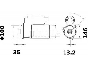 MAHLE ORIGINAL MS 87 starteris
