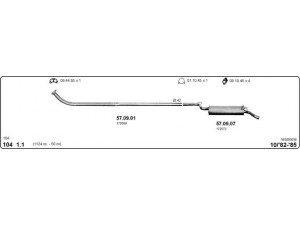 IMASAF 563000036 išmetimo sistema 
 Išmetimo sistema -> Išmetimo sistema, visa