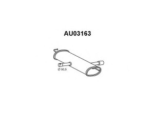 VENEPORTE AU03163 galinis duslintuvas 
 Išmetimo sistema -> Duslintuvas
8L0253609C