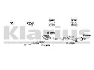 KLARIUS 360928E išmetimo sistema 
 Išmetimo sistema -> Išmetimo sistema, visa