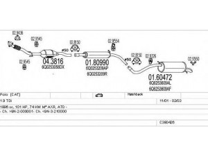MTS C380426001613 išmetimo sistema 
 Išmetimo sistema -> Išmetimo sistema, visa