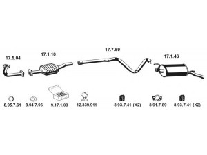 EBERSPÄCHER 132058 išmetimo sistema 
 Išmetimo sistema -> Išmetimo sistema, visa