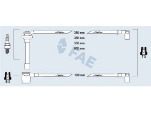 FAE 85850 uždegimo laido komplektas 
 Kibirkšties / kaitinamasis uždegimas -> Uždegimo laidai/jungtys
22440-70J25, 22440-89J25, 22450-70J25
