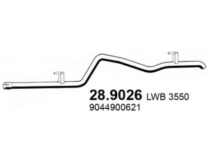 ASSO 28.9026 išleidimo kolektorius 
 Išmetimo sistema -> Išmetimo vamzdžiai
9044900621