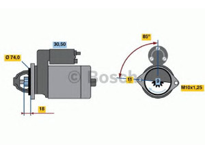 BOSCH 0 986 020 551 starteris 
 Elektros įranga -> Starterio sistema -> Starteris
28100 22030, 28100 22031