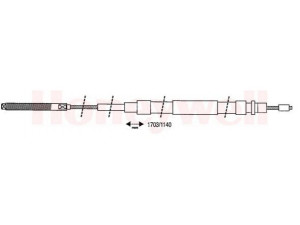 BENDIX 432927B trosas, stovėjimo stabdys 
 Stabdžių sistema -> Valdymo svirtys/trosai
34411165020