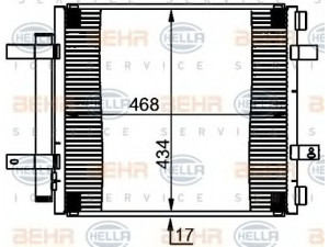 HELLA 8FC 351 301-591 kondensatorius, oro kondicionierius 
 Oro kondicionavimas -> Kondensatorius
C2C 026832, C2C1 2578, C2C2 6832