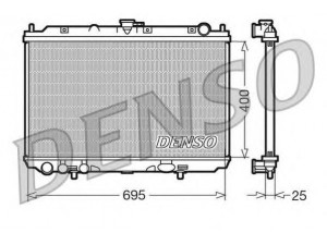 DENSO DRM46016 radiatorius, variklio aušinimas 
 Aušinimo sistema -> Radiatorius/alyvos aušintuvas -> Radiatorius/dalys
21410BU100, 21410BU101