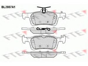 FTE BL2807A1 stabdžių trinkelių rinkinys, diskinis stabdys 
 Techninės priežiūros dalys -> Papildomas remontas
1610814180, 1611331480