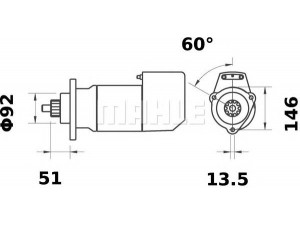 MAHLE ORIGINAL MS 572 starteris