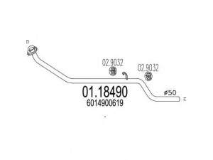 MTS 01.18490 išleidimo kolektorius 
 Išmetimo sistema -> Išmetimo vamzdžiai
6014900619