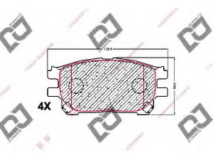 DJ PARTS BP1612 stabdžių trinkelių rinkinys, diskinis stabdys 
 Techninės priežiūros dalys -> Papildomas remontas
04465-28490, 0446528490