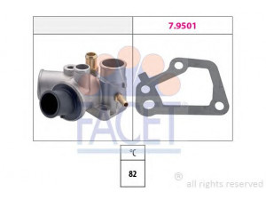 FACET 7.8176 termostatas, aušinimo skystis 
 Aušinimo sistema -> Termostatas/tarpiklis -> Thermostat
7718184