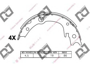 DJ PARTS BS1424 stabdžių trinkelių komplektas 
 Techninės priežiūros dalys -> Papildomas remontas
44060CY025, 0449505040, 4654020080