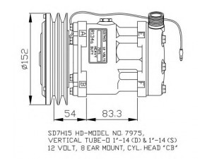 NRF 32814G kompresorius, oro kondicionierius
7700037805, 6259932, 6259940