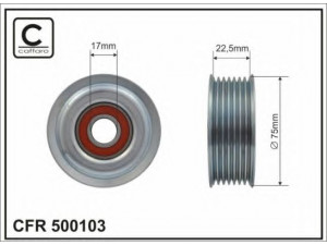 CAFFARO 500103 kreipiantysis skriemulys, V formos rumbuotas diržas 
 Diržinė pavara -> V formos rumbuotas diržas/komplektas -> Laisvasis/kreipiamasis skriemulys
16604-26010, 16604-26011, 16604-26010