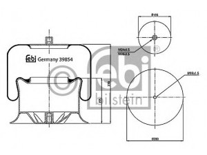 FEBI BILSTEIN 39854 dėklas, pneumatinė pakaba 
 Pakaba -> Pneumatinė pakaba
942 320 01 17, 942 320 43 21