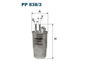 FILTRON PP838/3 kuro filtras 
 Techninės priežiūros dalys -> Papildomas remontas
1116546, 1118400, 1146928, 1S719155AC