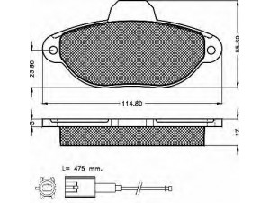 BSF 10358 stabdžių trinkelių rinkinys, diskinis stabdys 
 Techninės priežiūros dalys -> Papildomas remontas
5892736, 71737178, 5892736, 5892736